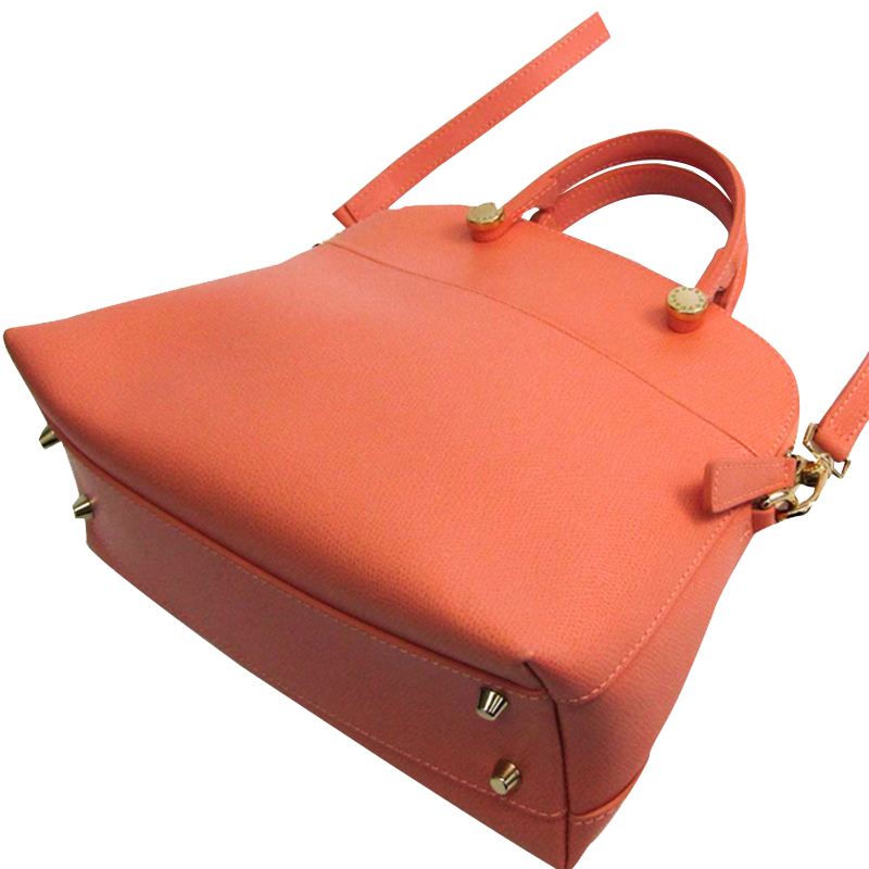 

Furla Coral Pink Leather Piper Menta Dome Satchel