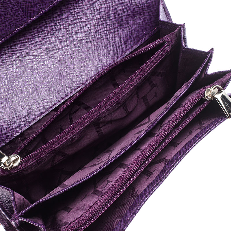 

Furla Purple Leather Continental Wallet