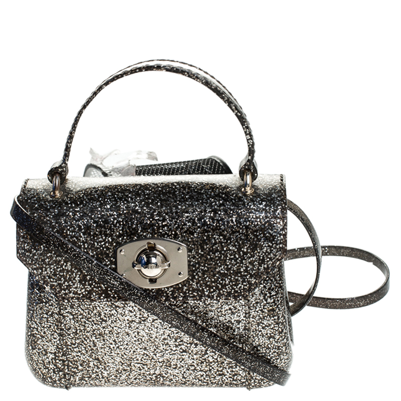 Furla Silver Glitter Rubber Mini Candy Crossbody Bag Furla | The Luxury ...