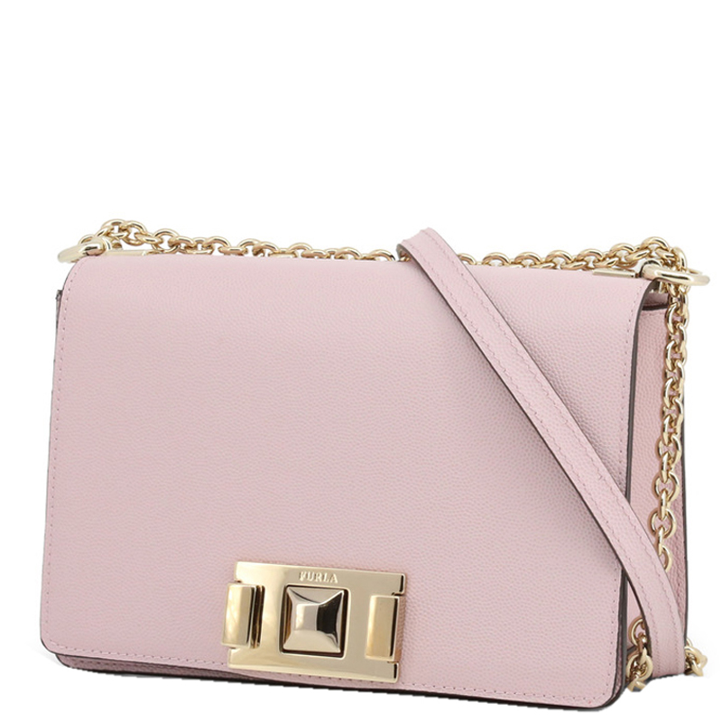 

Furla Pink Leather Chain Shoulder Bag