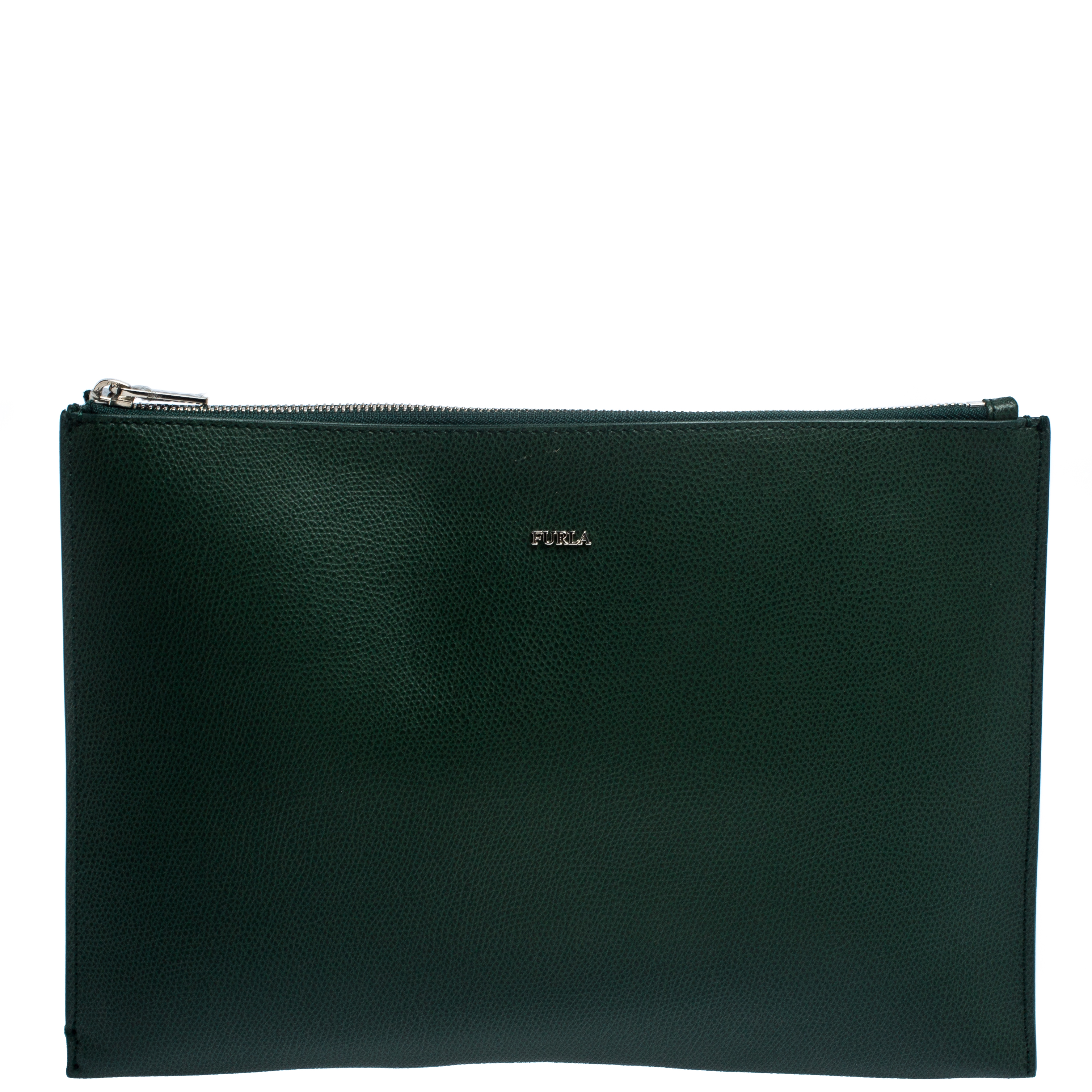 Pre Owned Furla Multicolor Lizard Print Leather Clutch