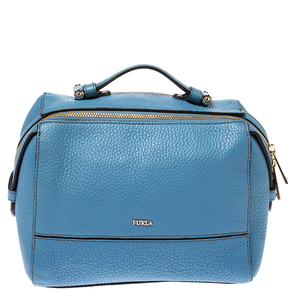 furla blue handbag