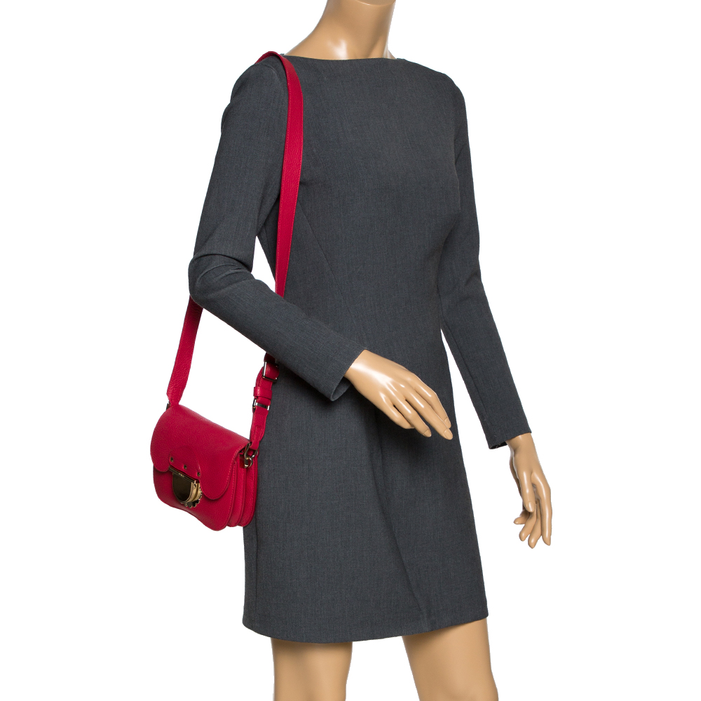 

Furla Leather Red Leather Flap Crossbody Bag