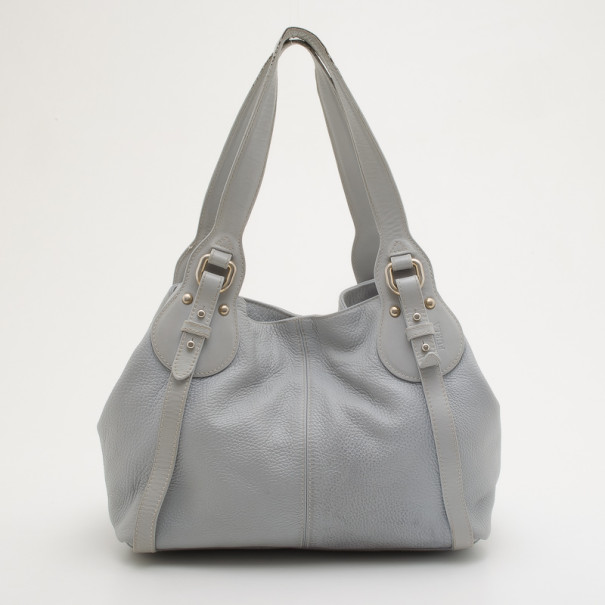 Furla Ametista Leather Buckle Detail Hobo Bag 