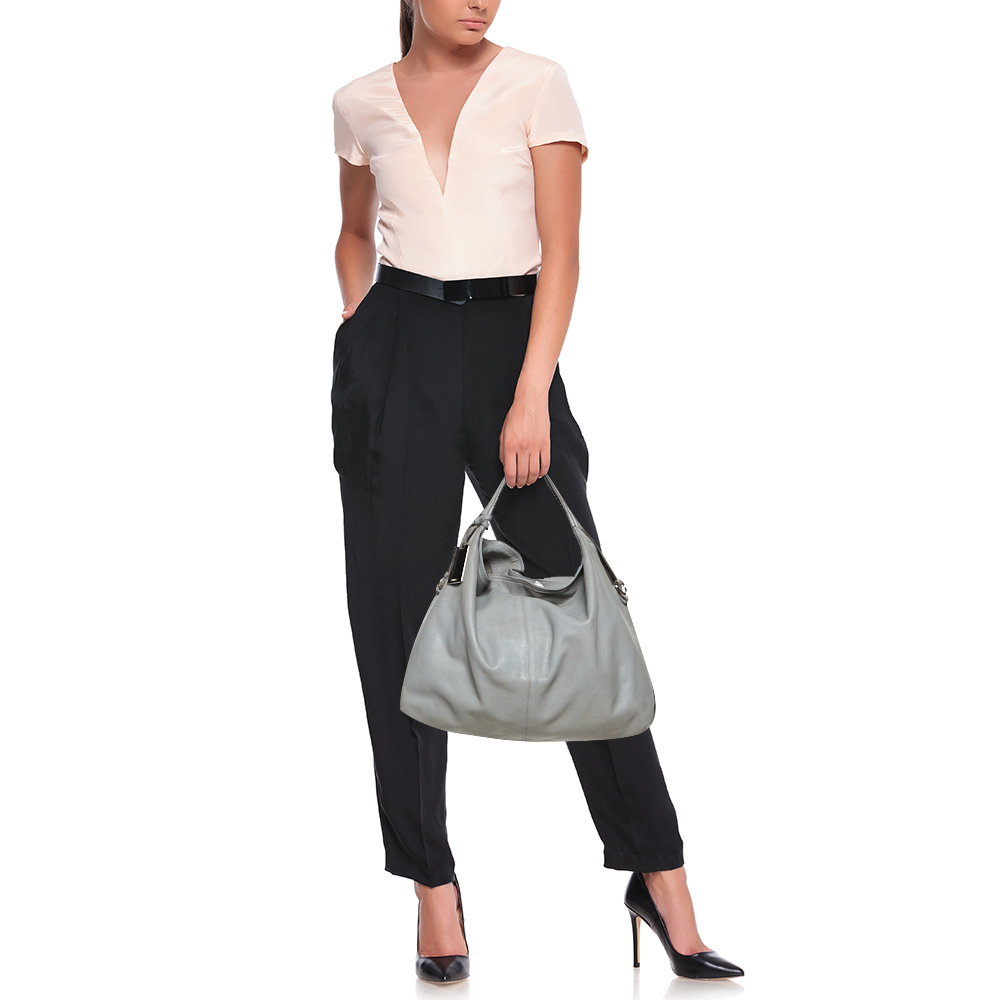 

Furla Grey Leather Elisabeth Hobo