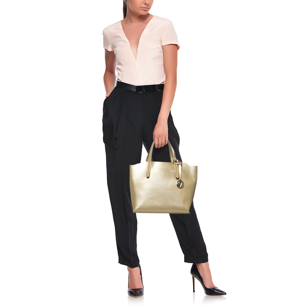 

Furla Gold Leather Sally Tote