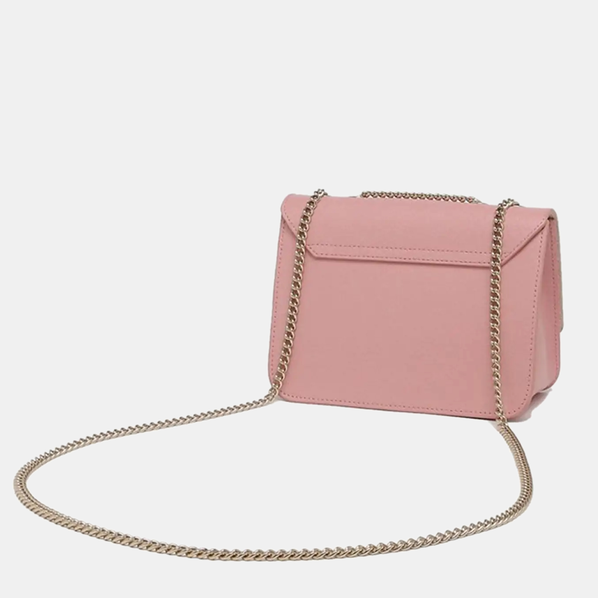 

Furla Winter Rose Leather Mini Bella Crossbody Bag, Pink