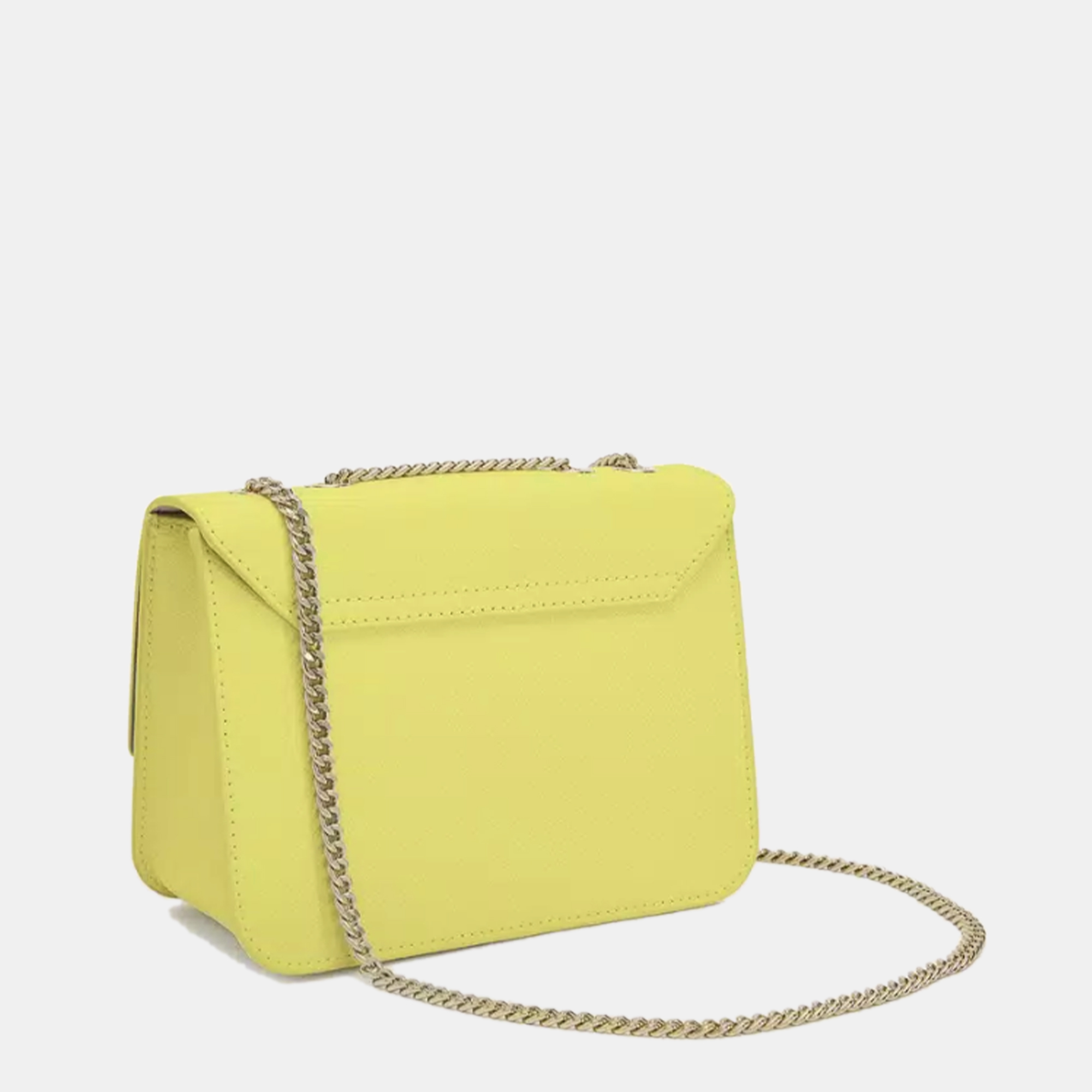 

Furla Yellow Fluo Leather Mini Bella Crossbody Bag