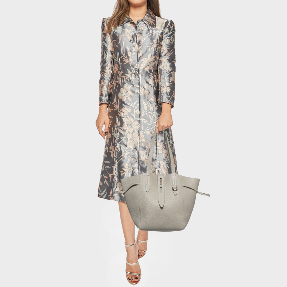 

Furla Grey Leather Net  Tote