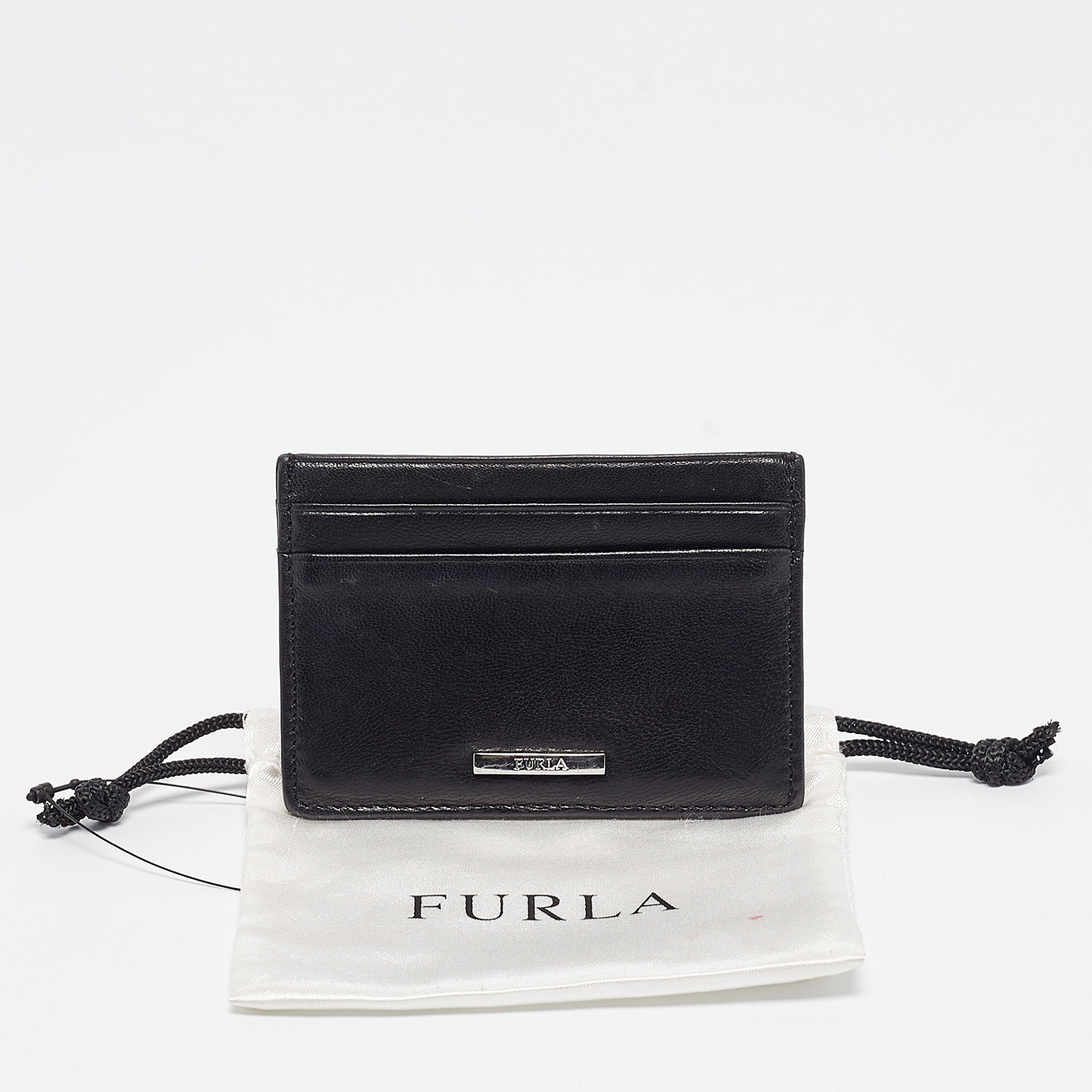 Furla Black Leather Card Holder 