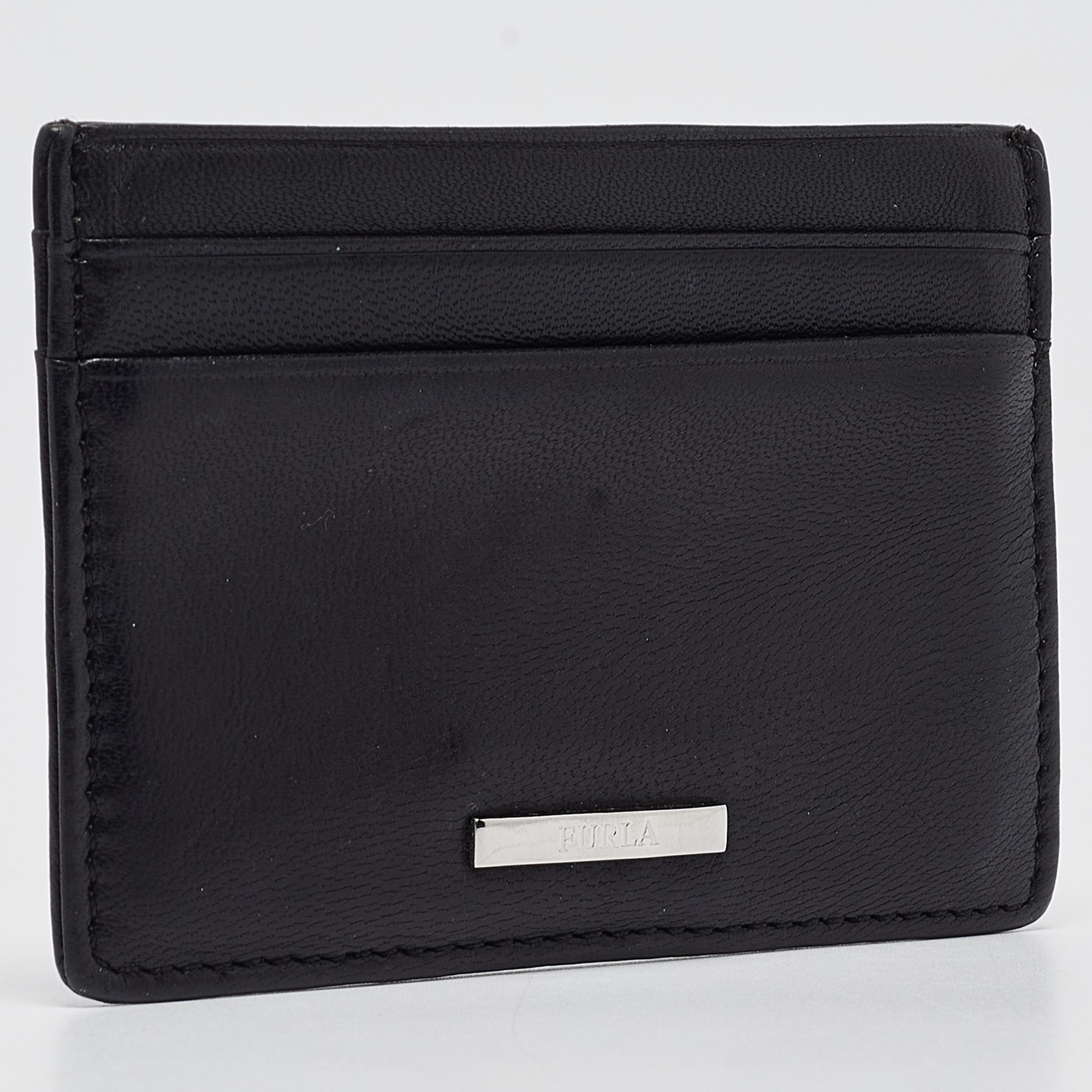 Furla Black Leather Card Holder 