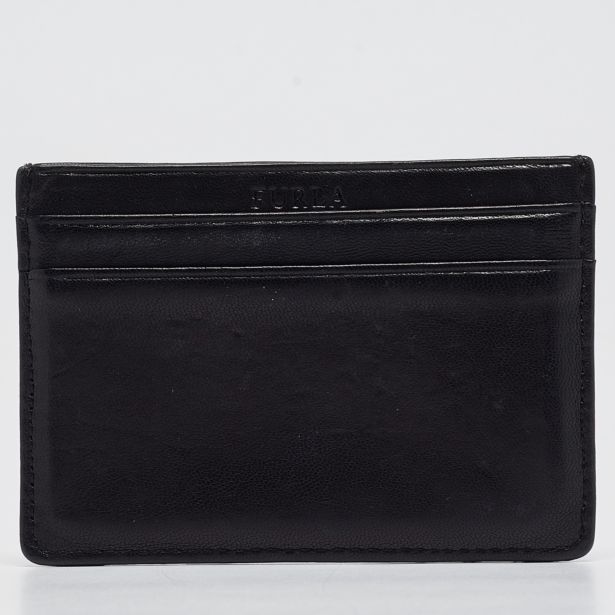 Furla Black Leather Card Holder 