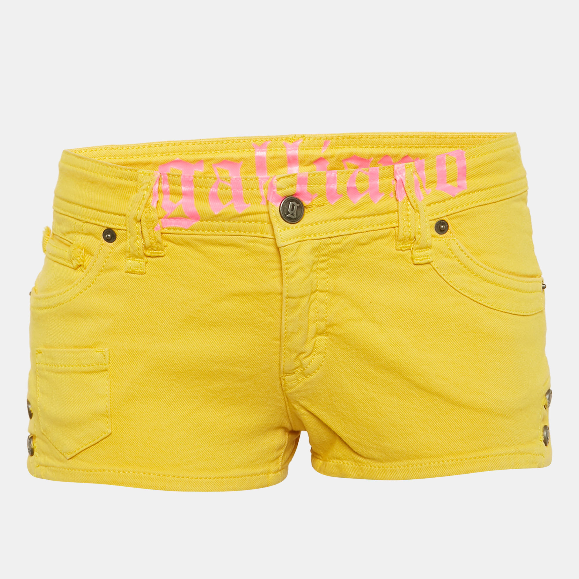 

Galliano Yellow Denim Shorts M