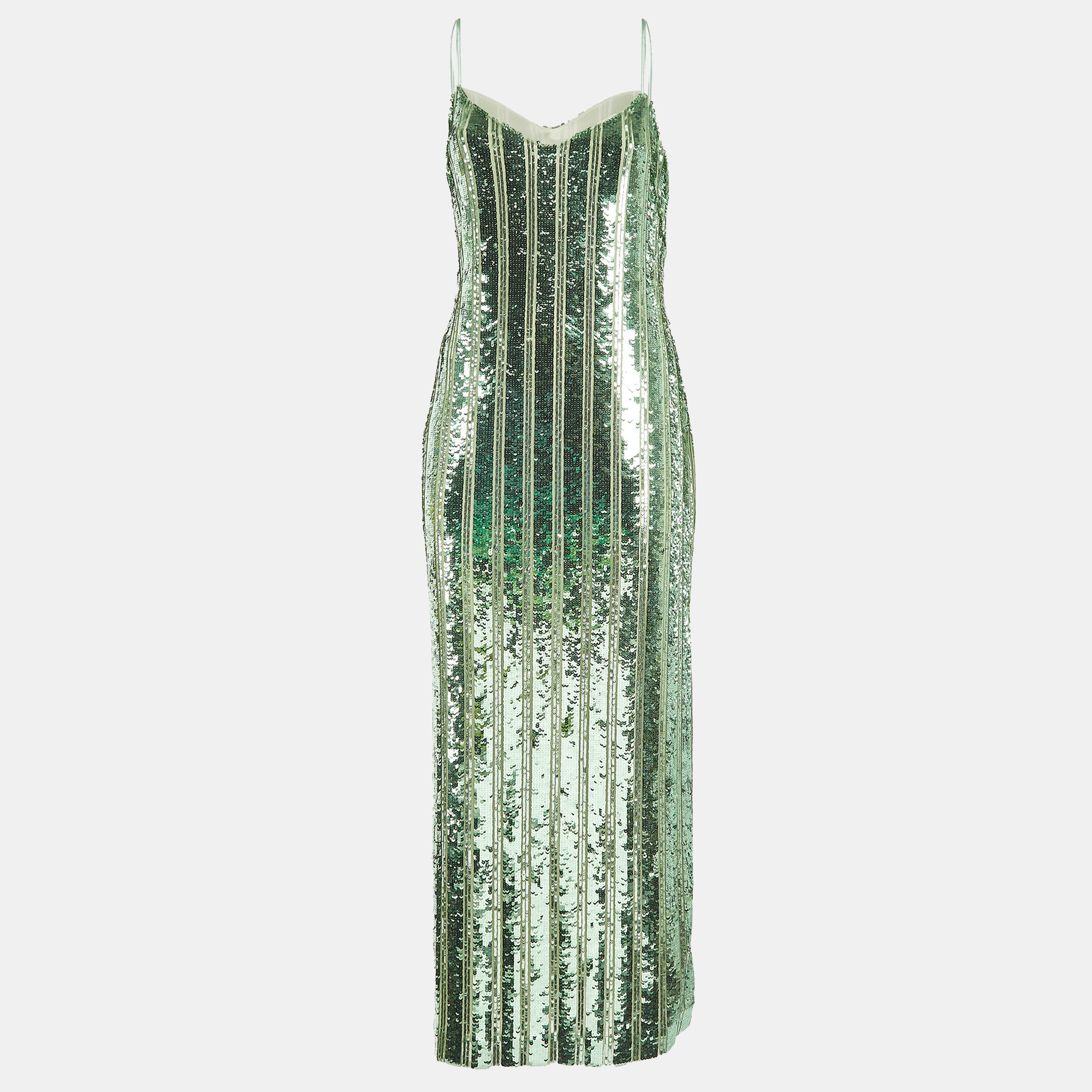 

Galvan London Green Stargaze Sequin Maxi Dress L