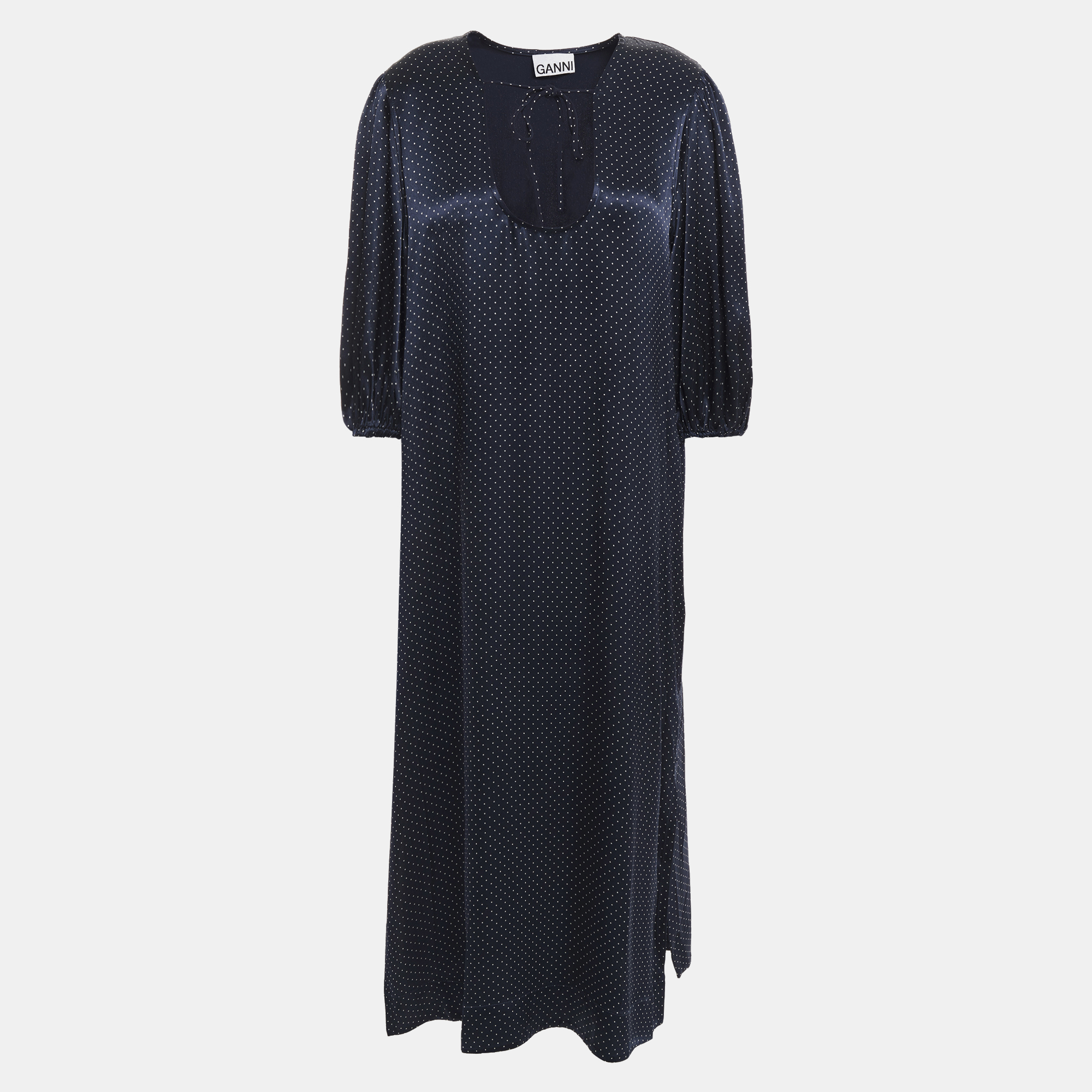 

Ganni Viscose Midi Dress EU 36, Black