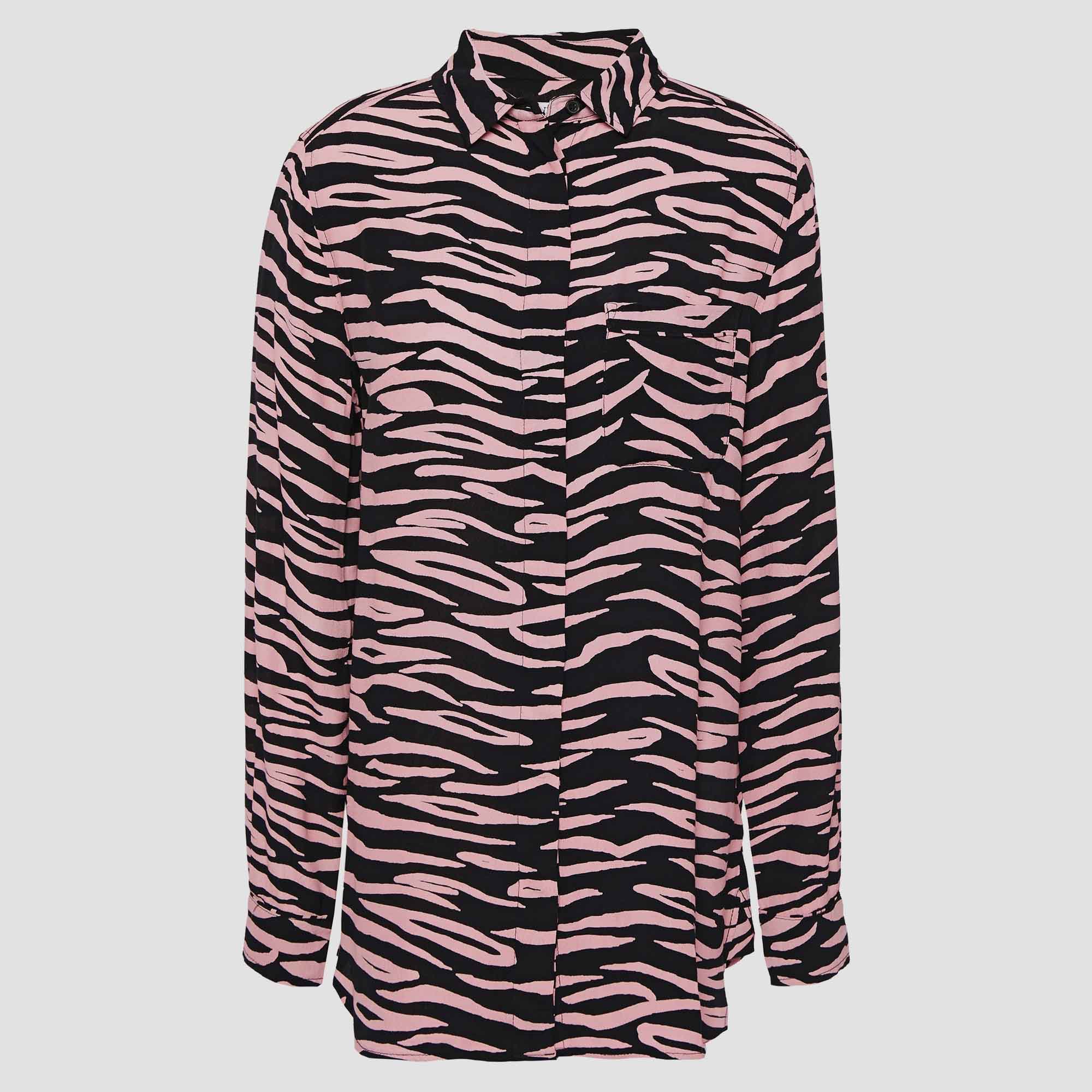 

Ganni Pink Printed Viscose Long Sleeved Shirt M (EU 38), Black