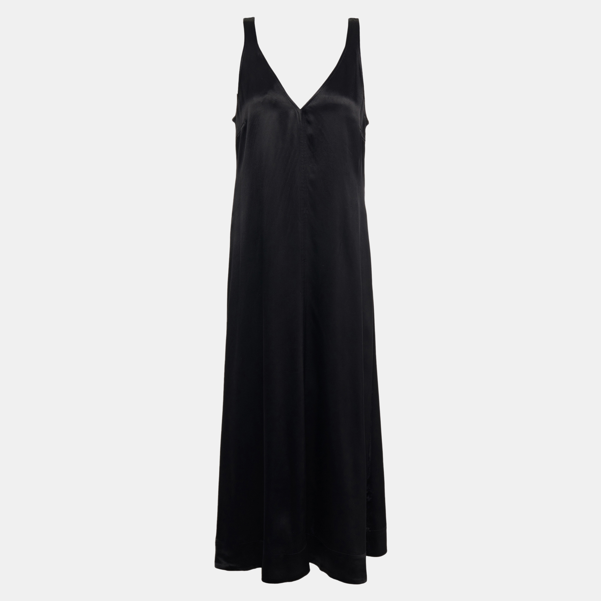 

Ganni Viscose Midi Dress 42, Black