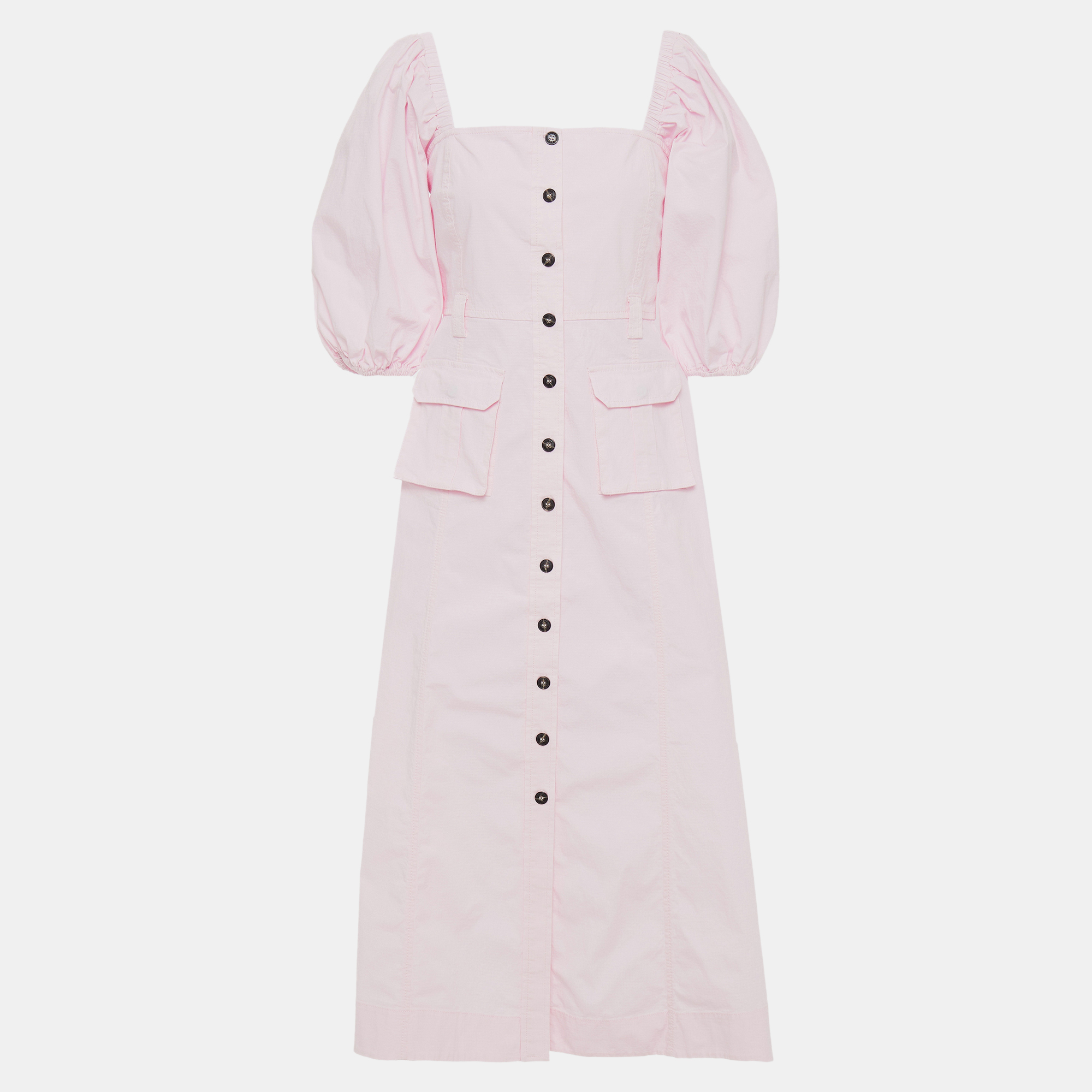 

Ganni Cotton Midi Dress EU 38, Pink
