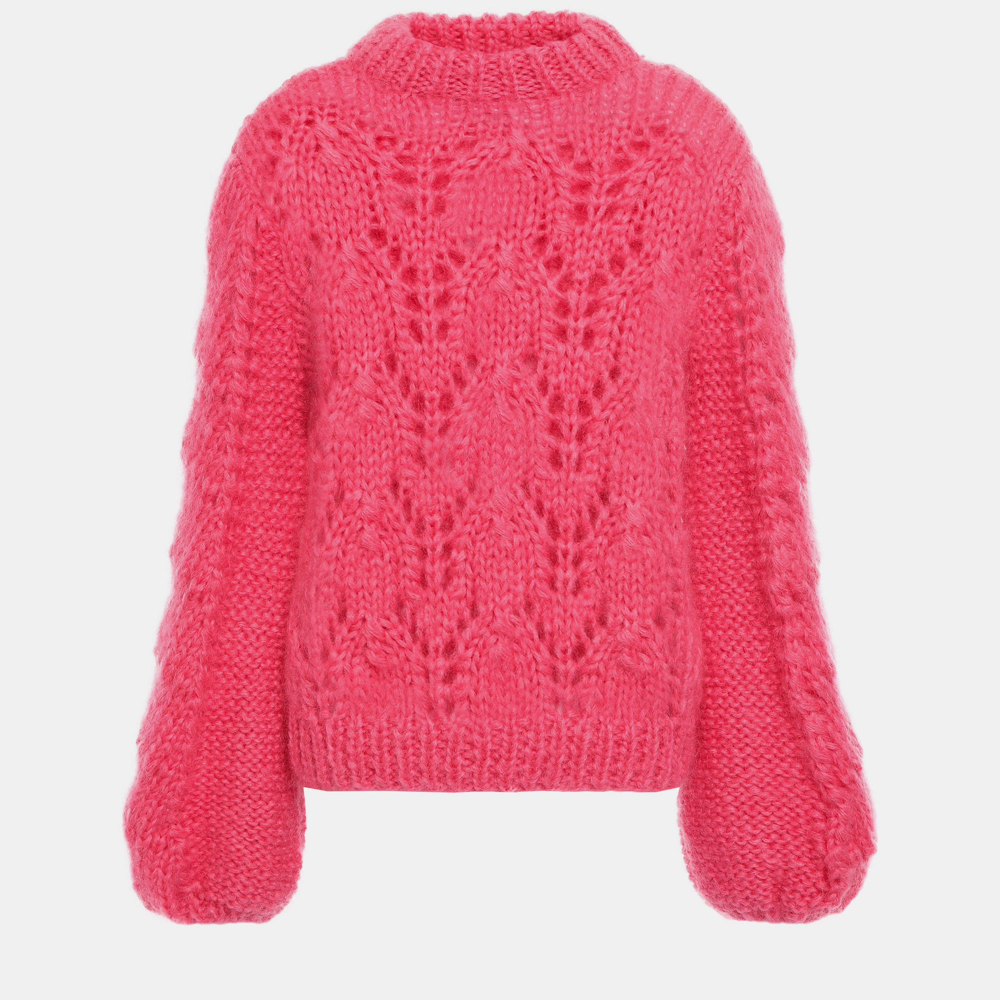 

Ganni Mohair wool Crew Neck Sweater, Pink