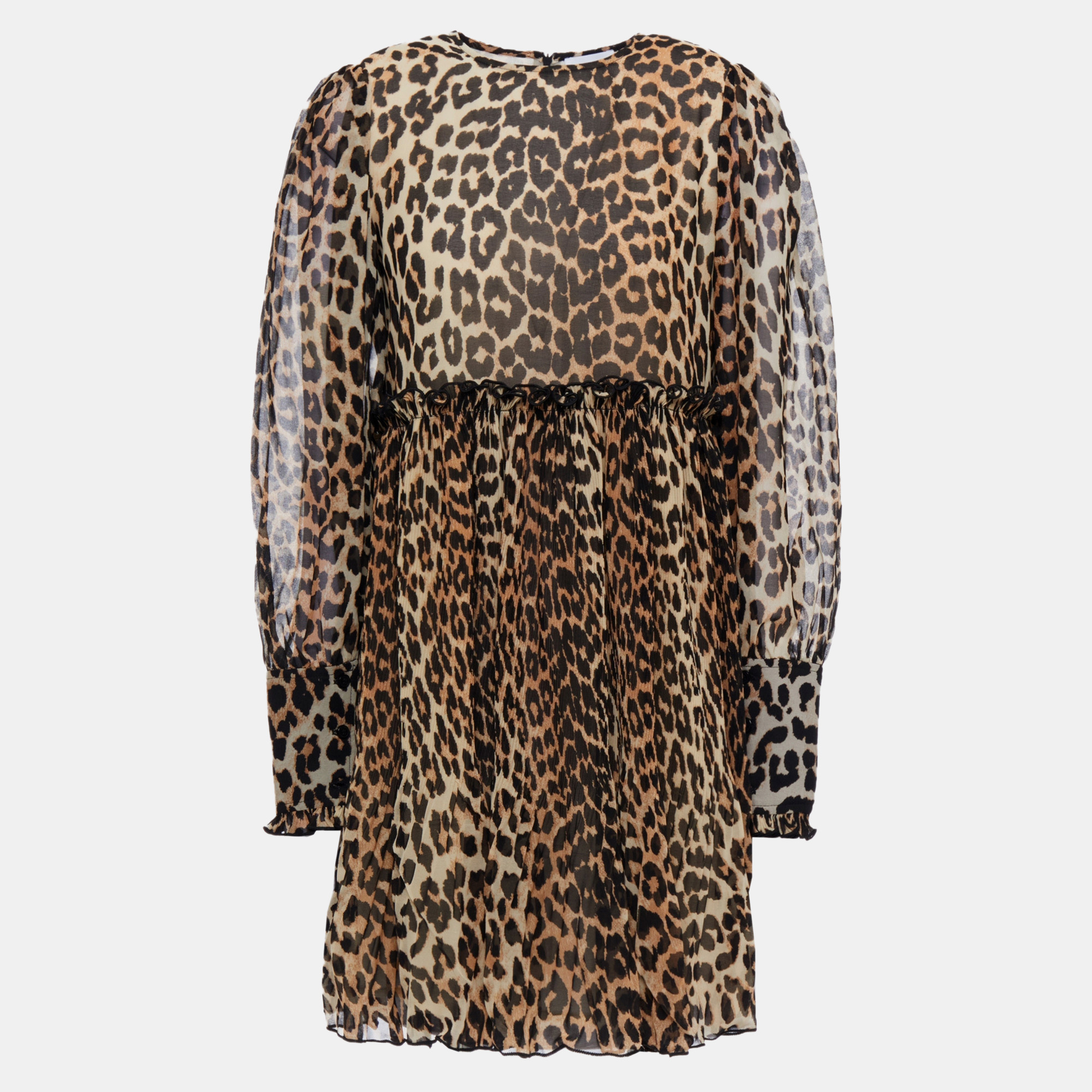 

Ganni Polyester Mini Dress EU 40, Brown