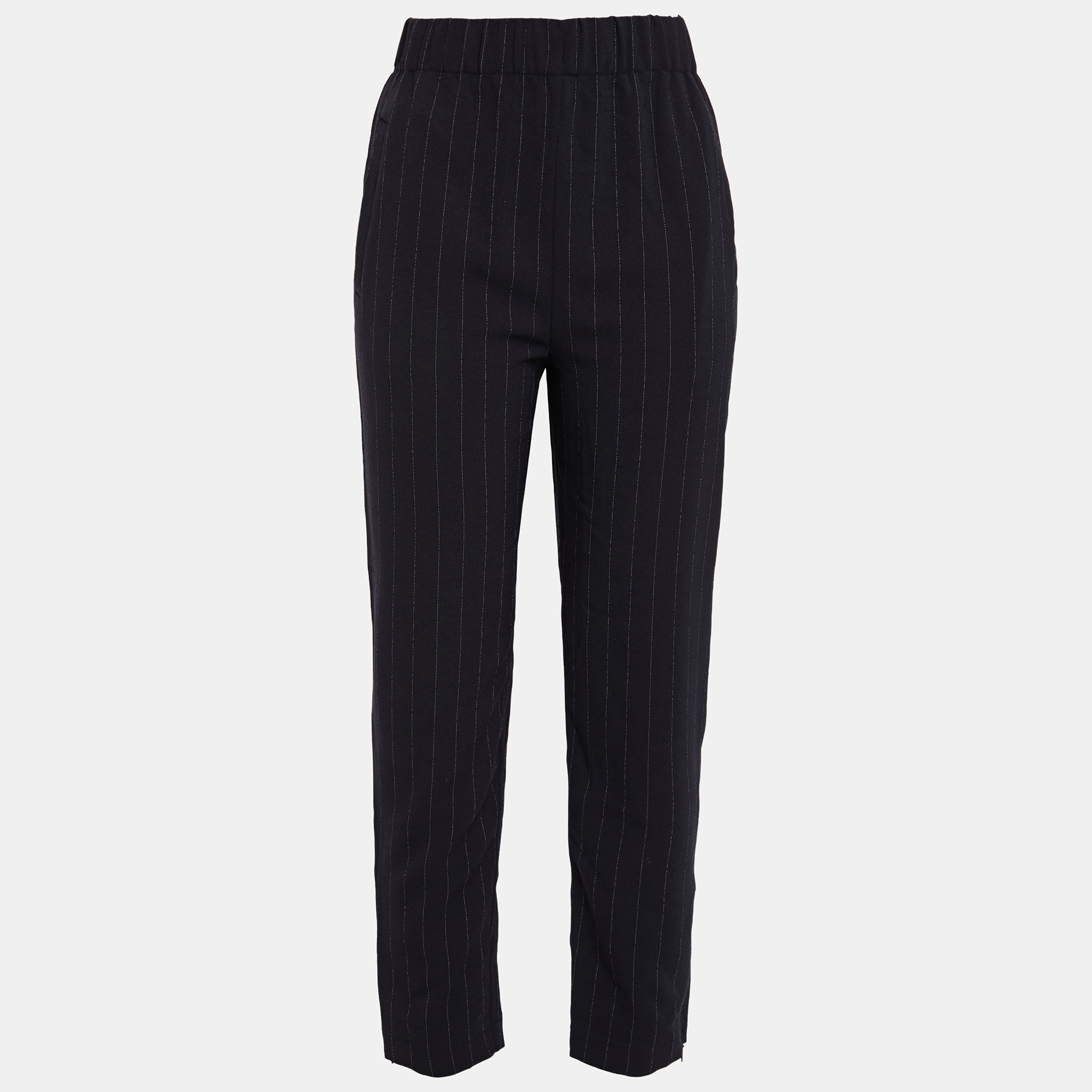 

Ganni Polyester Tapered Pants 34, Black