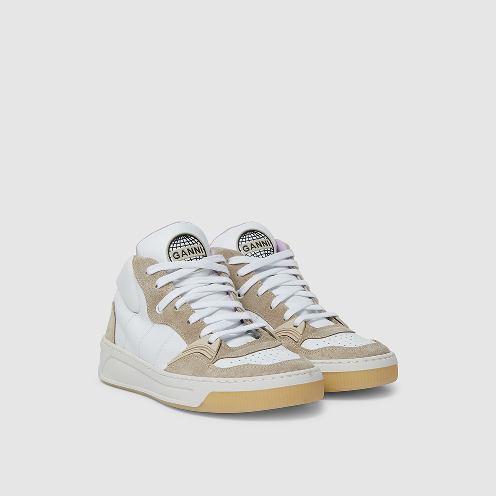 

Ganni White Retro Basketball Sneakers Size IT