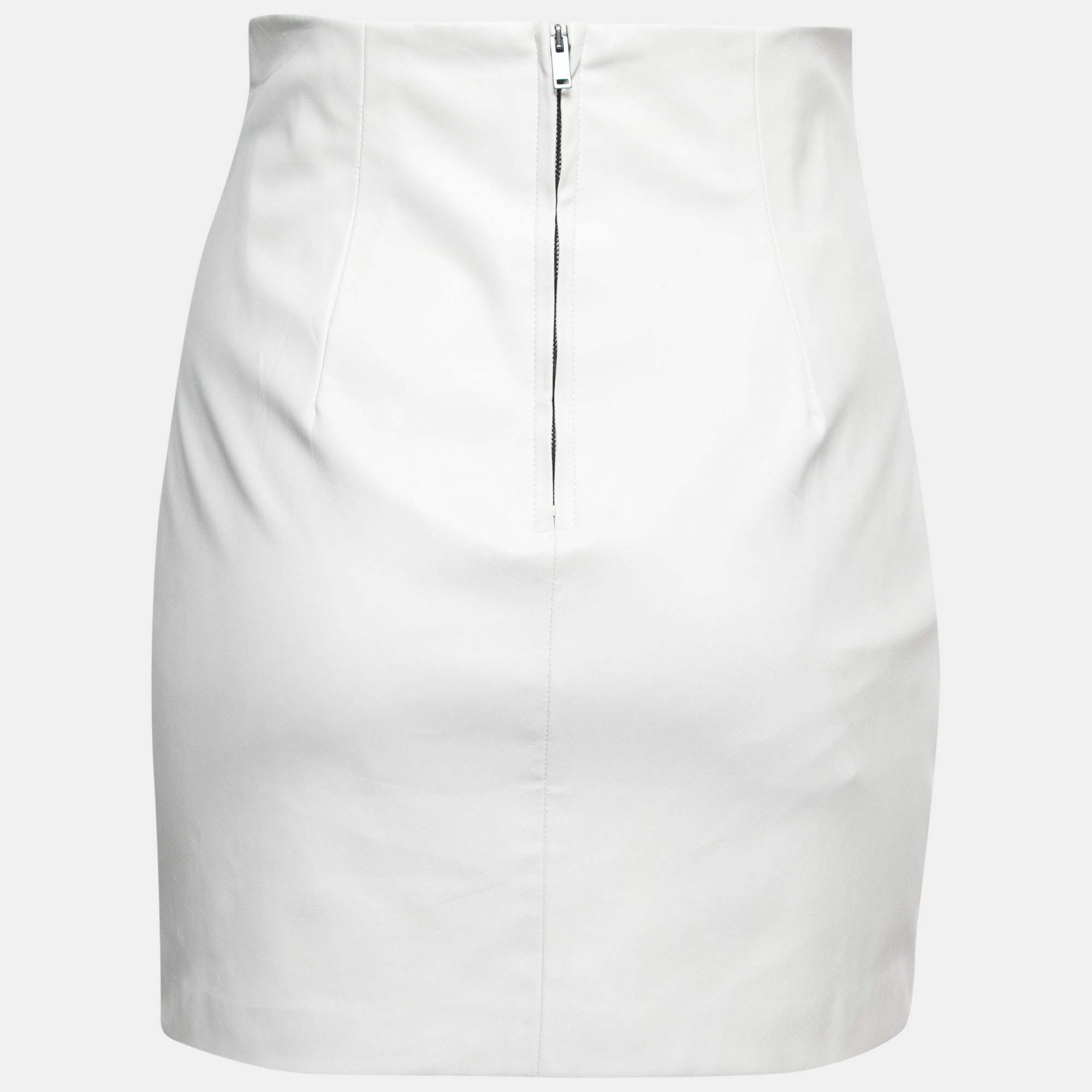 

Gauge 81 White Faux Leather Mini Skirt