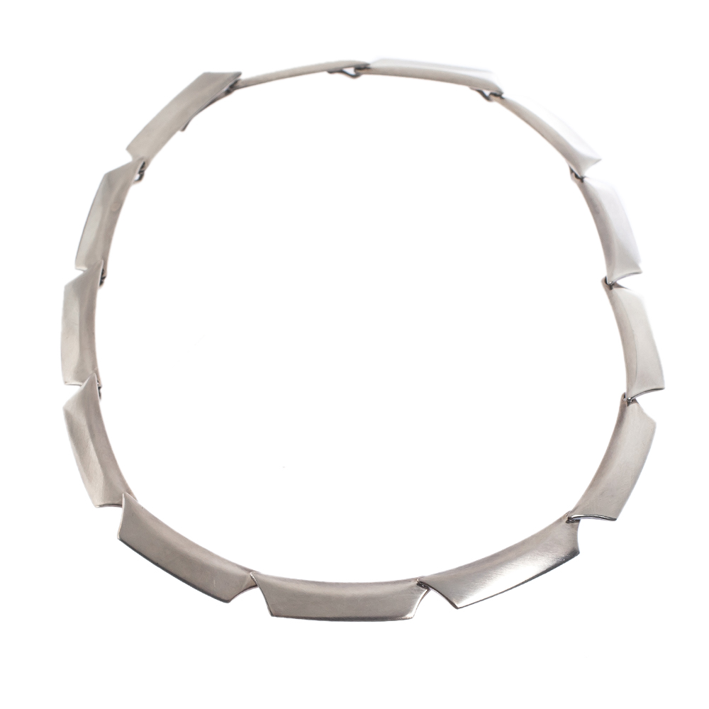 مملوكة مسبقًا Georg Jensen Sliver Metal Motif Necklace