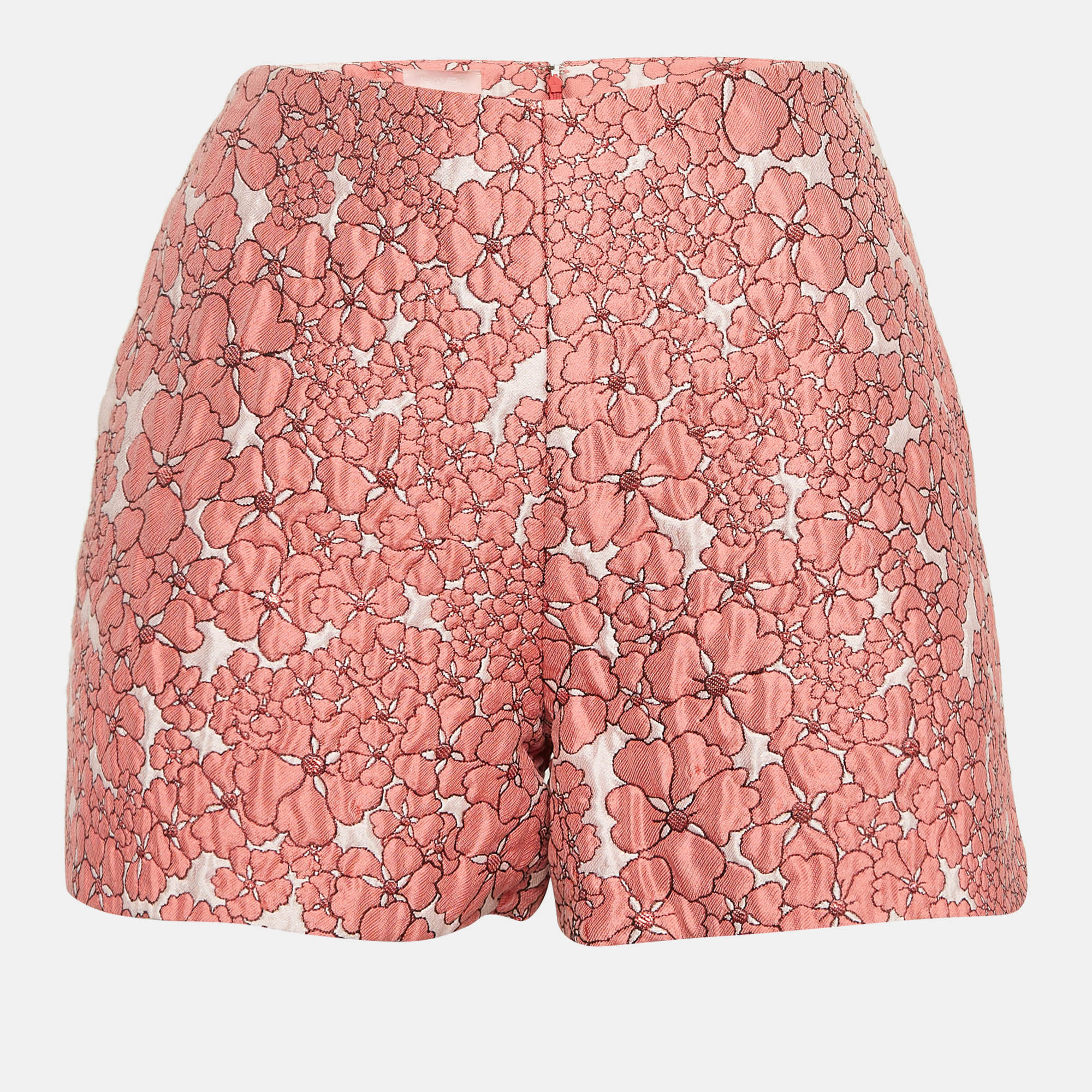 Pre-owned Giamba Pink Floral Jacquard Shorts S