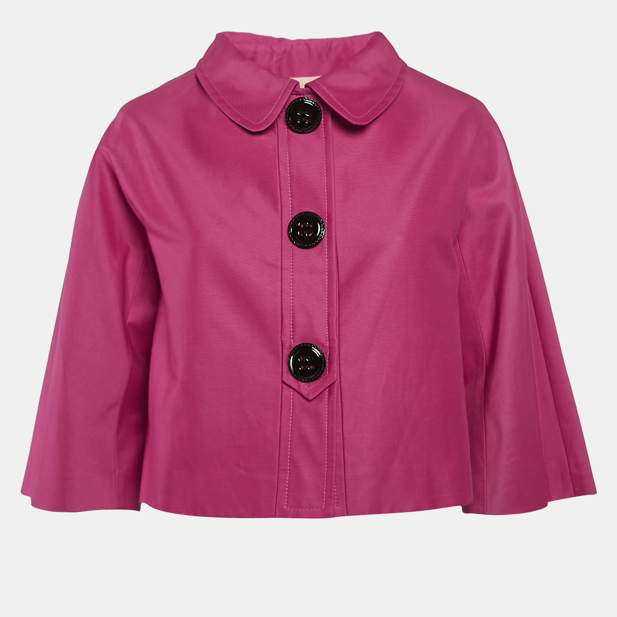 

Giambattista Valli Fuchsia Pink Cotton Blend Oversized Jacket M