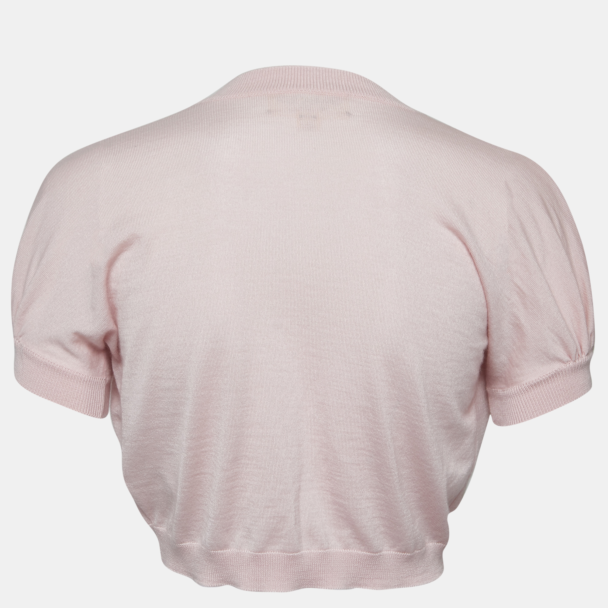 

Giambattista Valli Pink Cashmere Cropped Shrug