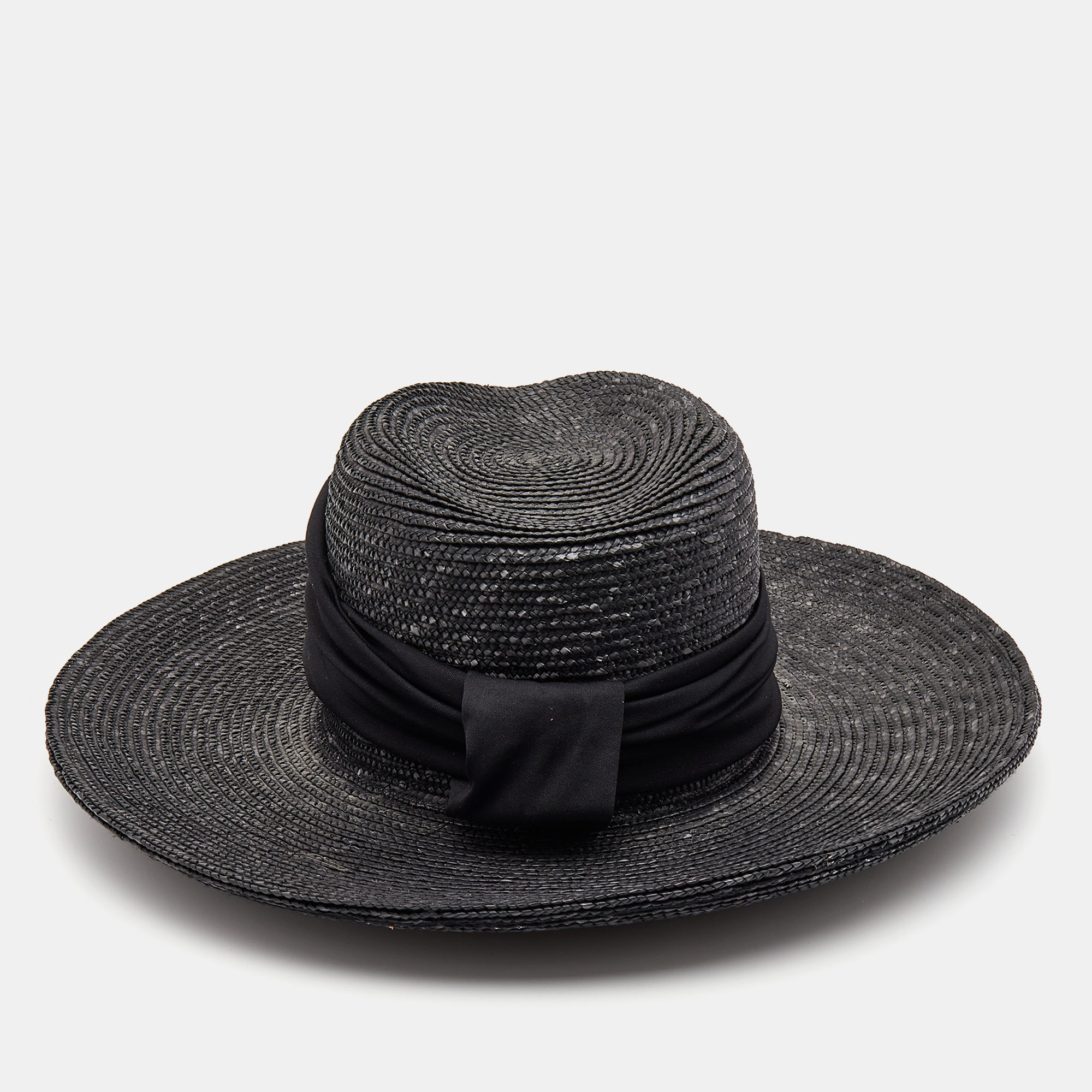 

Gianfranco Ferre Vintage Black Straw Hat