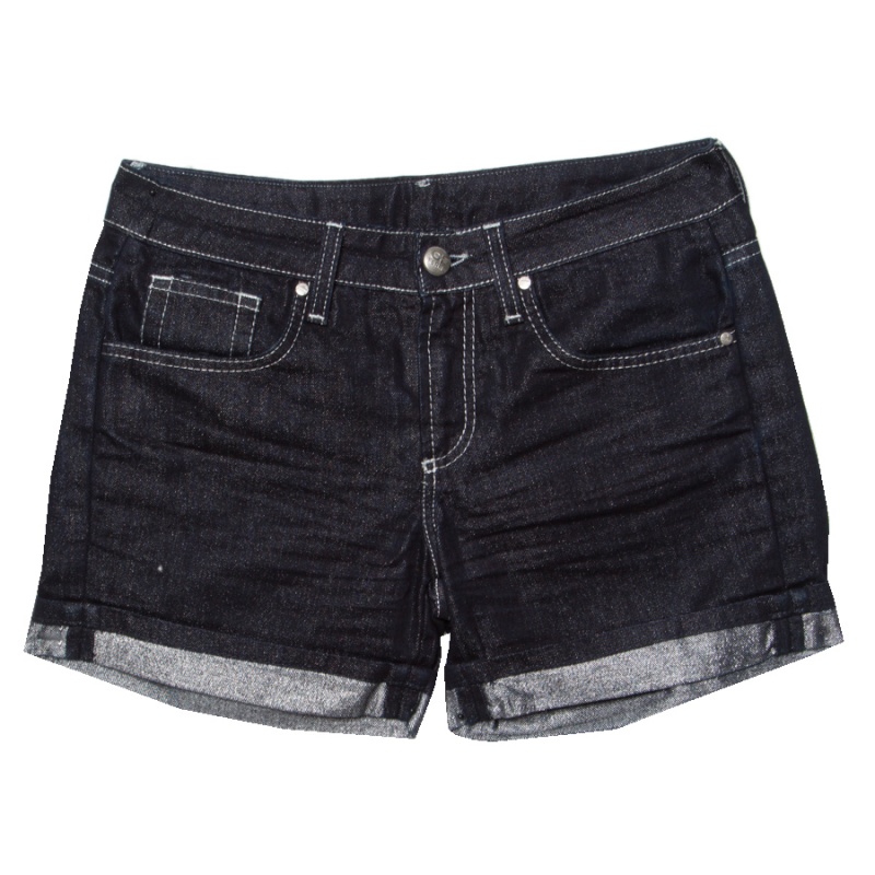 dark denim shorts womens