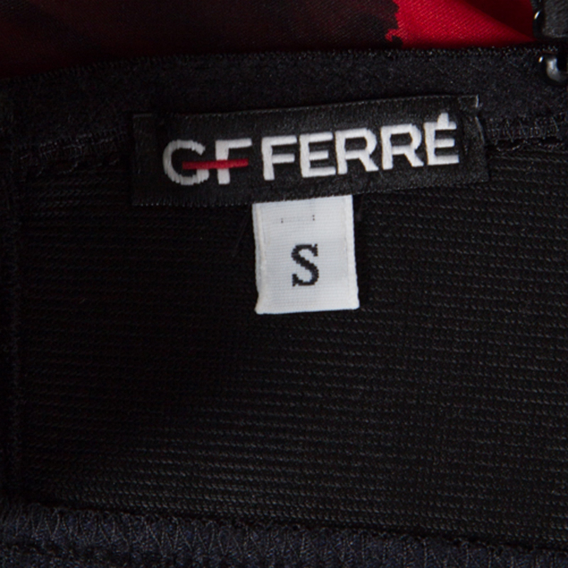 Pre-owned Gianfranco Ferre Gf Ferre Multicolor Striped Lurex Knit Trim Sleeveless Bustier Top S