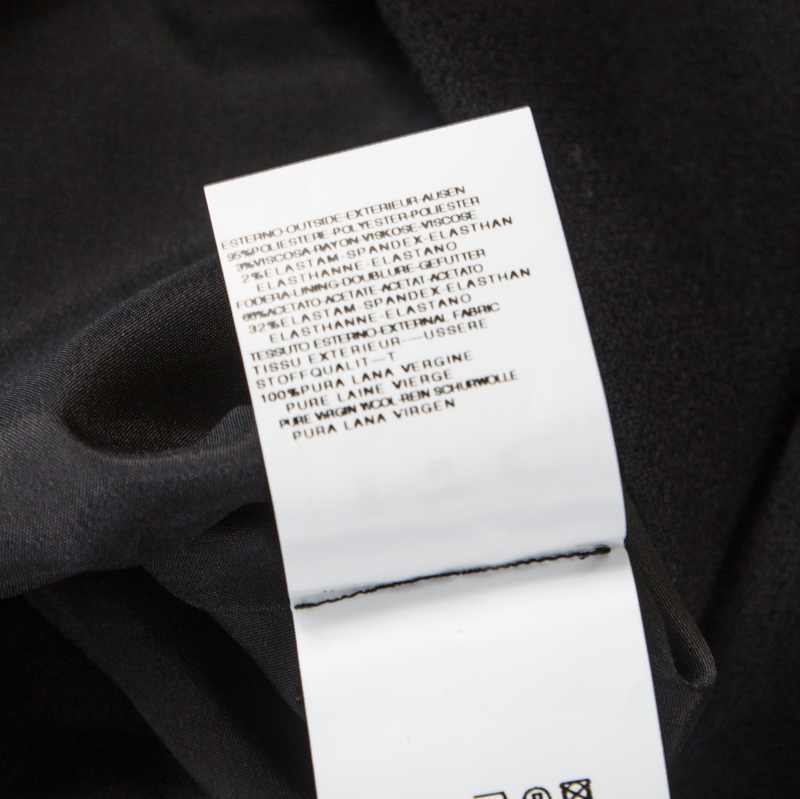 Pre-owned Gianfranco Ferre Black Sequin Embellished Wool Dress M