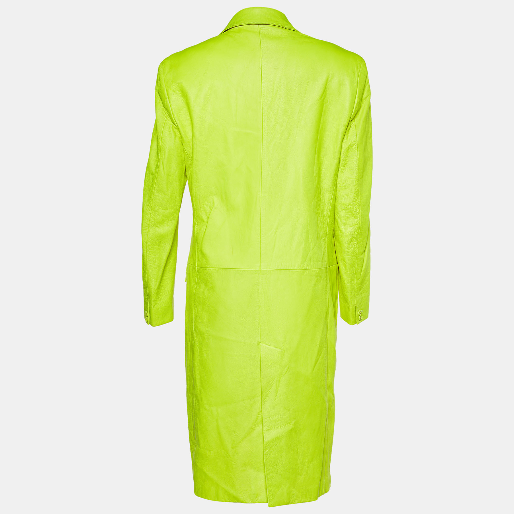 

Gianni Versace Neon Green Leather Coat