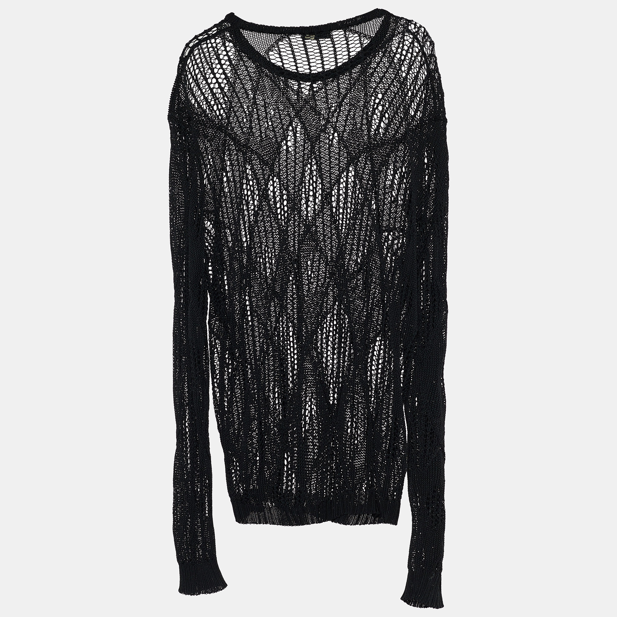 

Gianni Versace Black Knit Long Sleeve Top