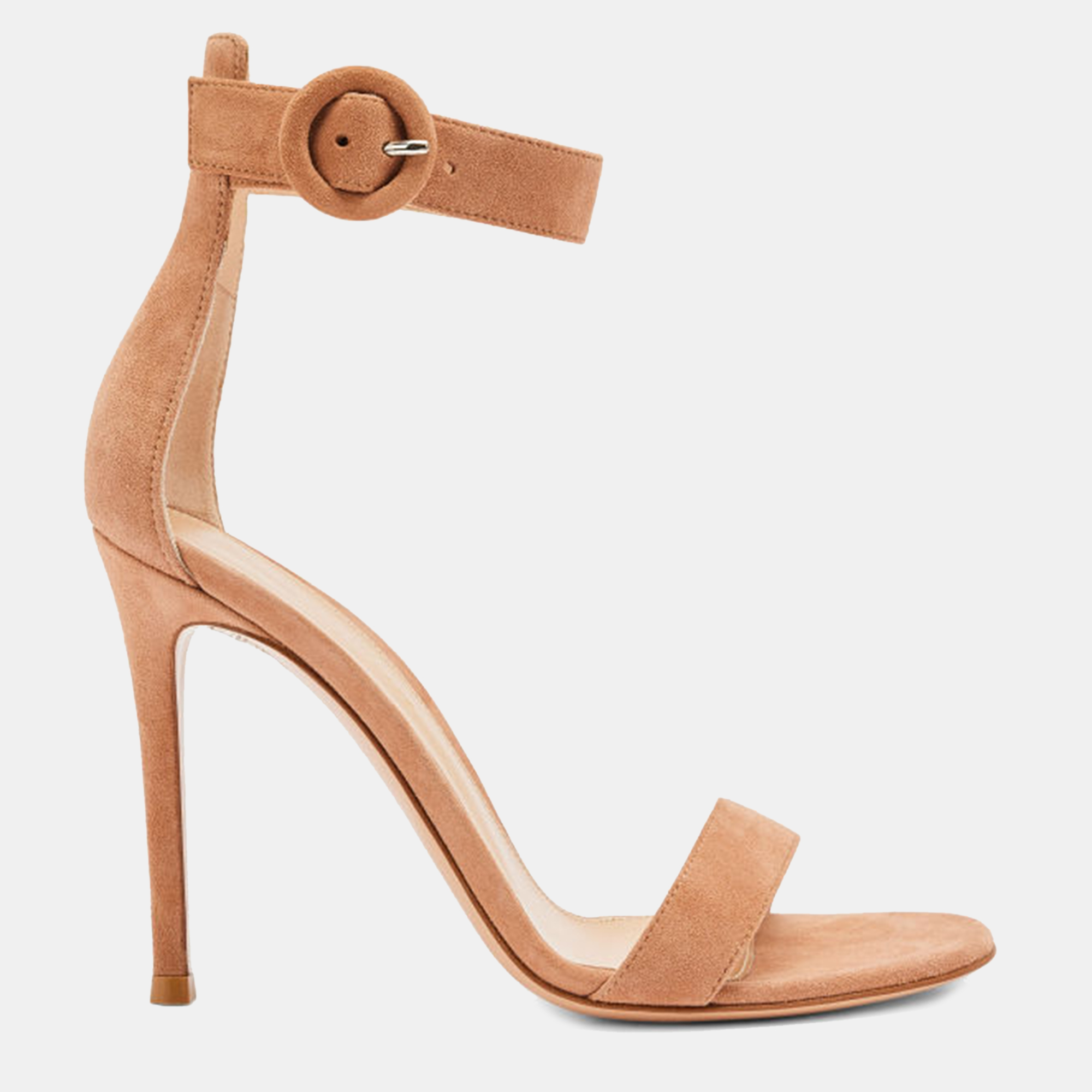 Pre-owned Gianvito Rossi Nude Suede Sandals Eu 42 In Beige