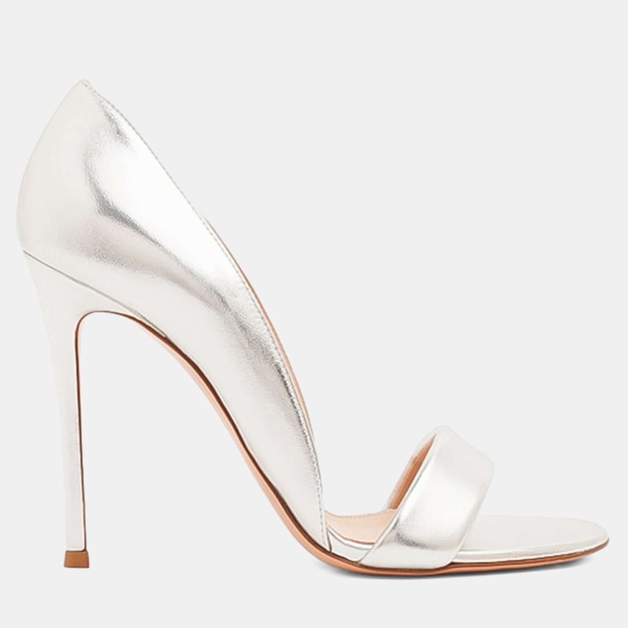 

Gianvito Rossi Metallic Leather Baiser Sandals