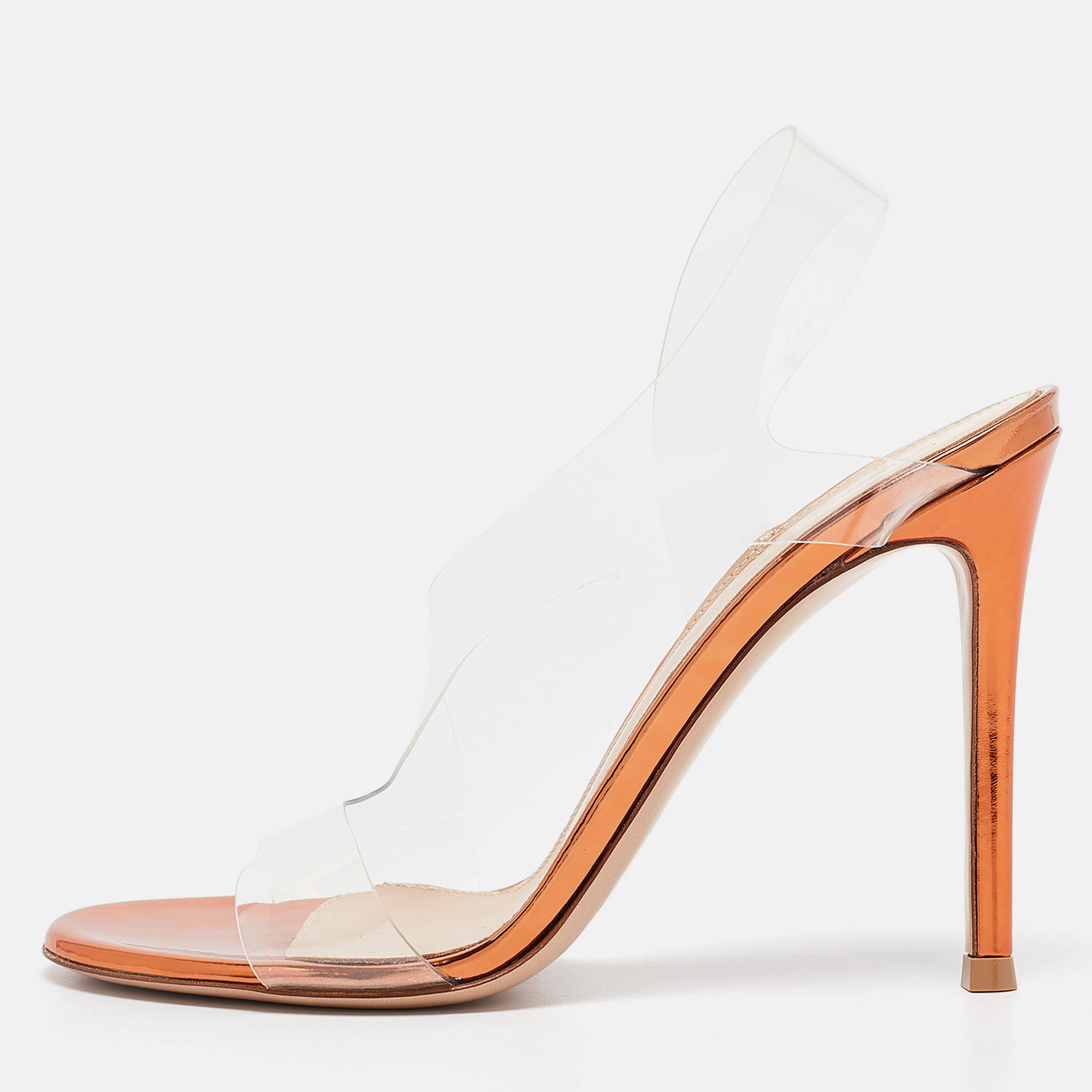 

Gianvito Rossi Transparent PVC Metropolis Sandals Size