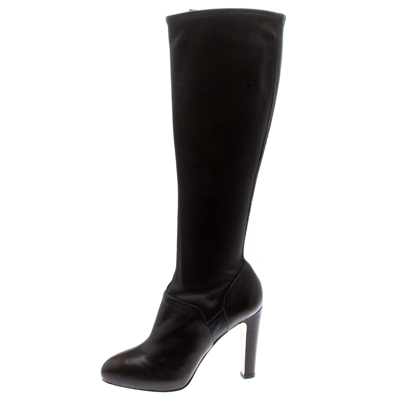 

Gianvito Rossi Brown Leather Knee High Boots Size