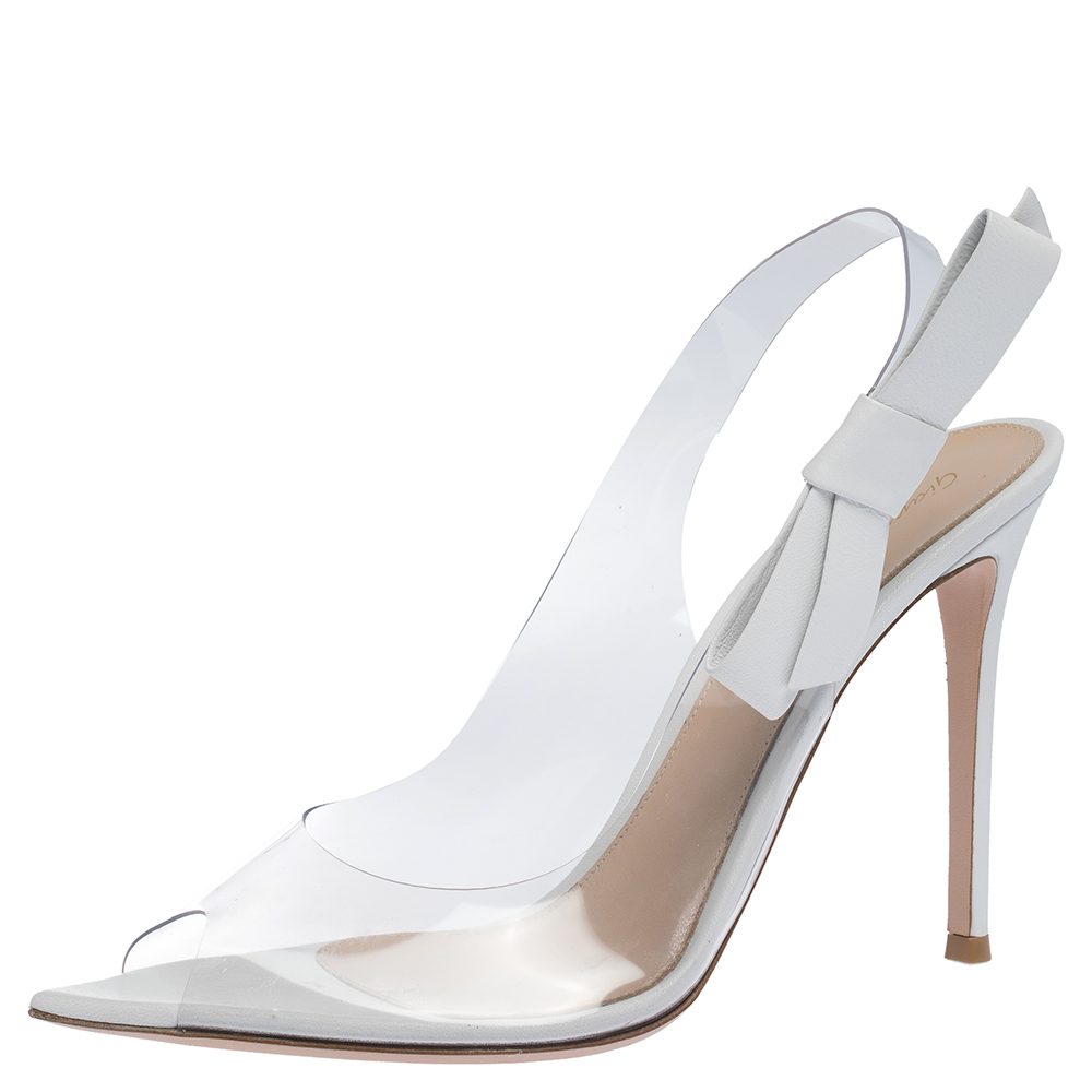 Gianvito Rossi White Leather And PVC 
