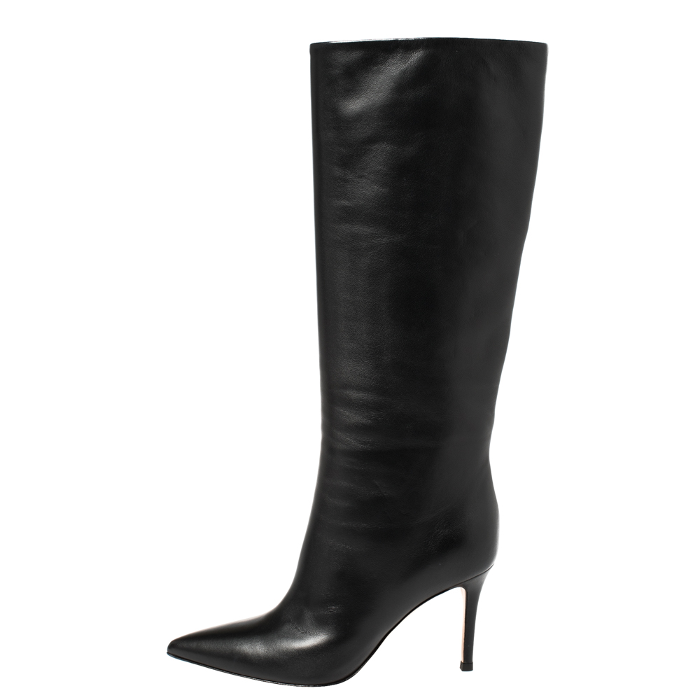 

Gianvito Rossi Black Leather Boots Size