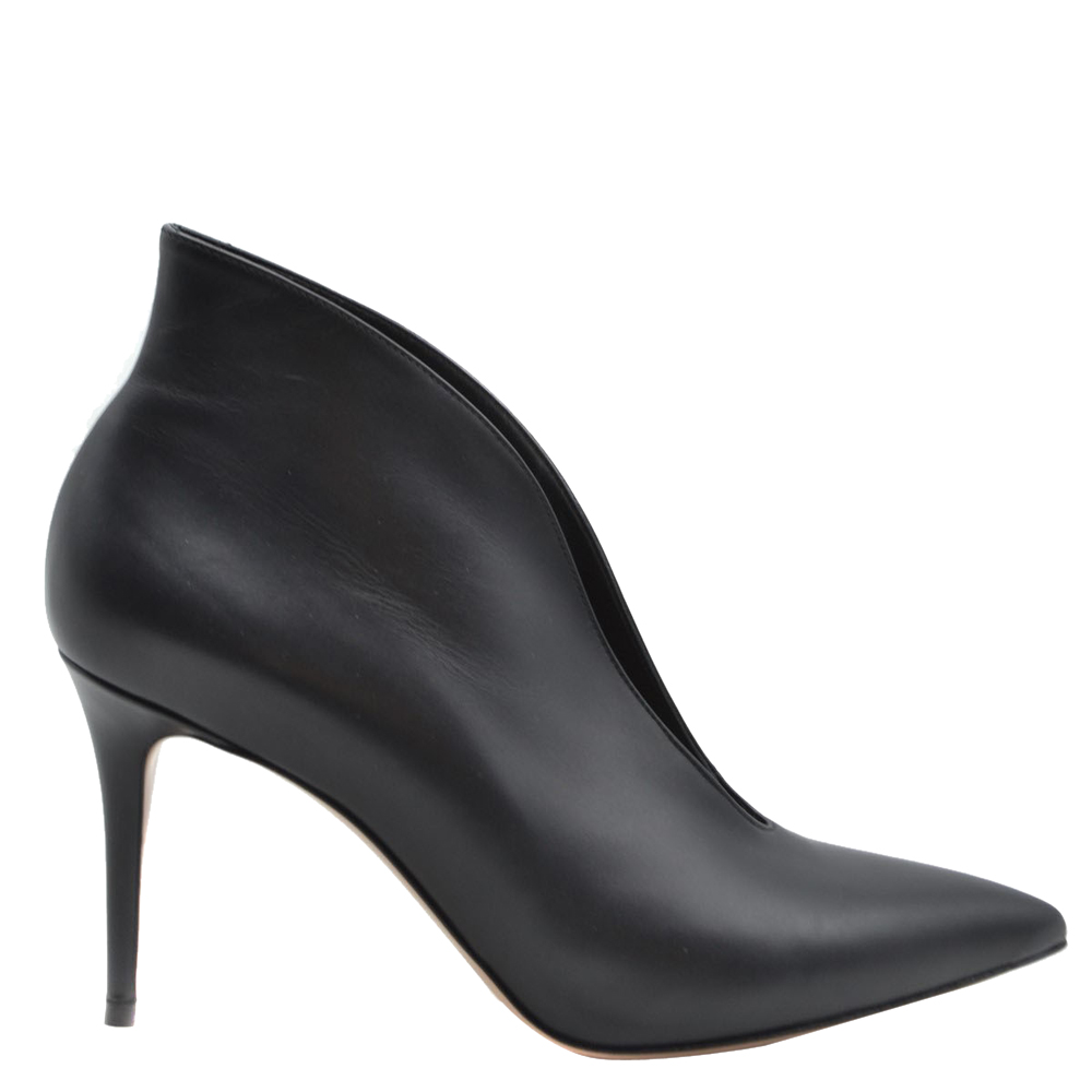 

Gianvito Rossi Black Leather Heel Boots Size EU