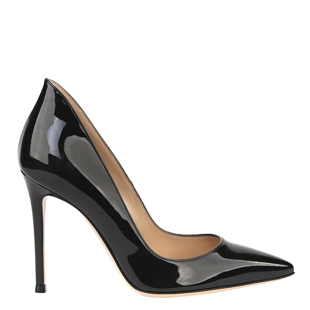 

Gianvito Rossi Black Patent Leather Ellipsis Pumps Size EU