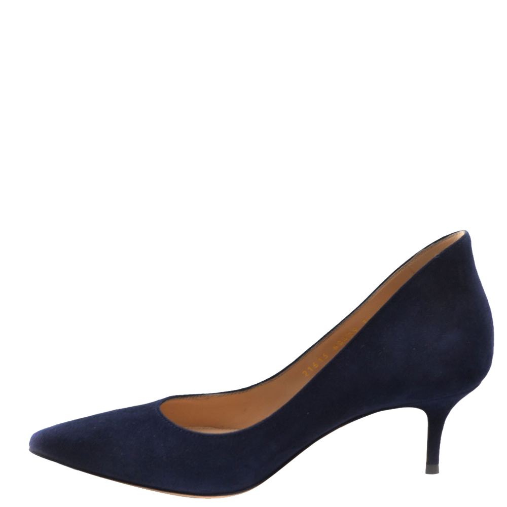 

Gianvito Rossi Blue Suede Pumps Size EU