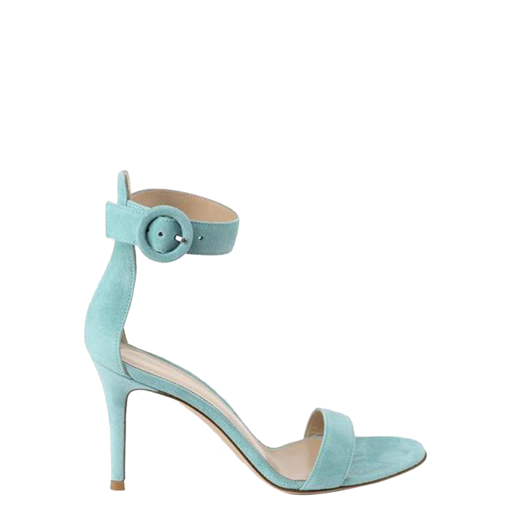 

Gianvito Rossi Blue Suede Portofino Sandals Size EU