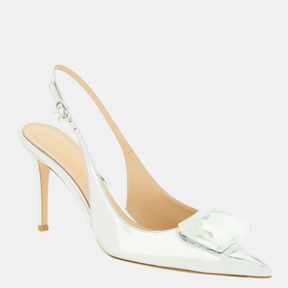 

Gianvito Rossi White Jaipur Slingback Pumps Size EU