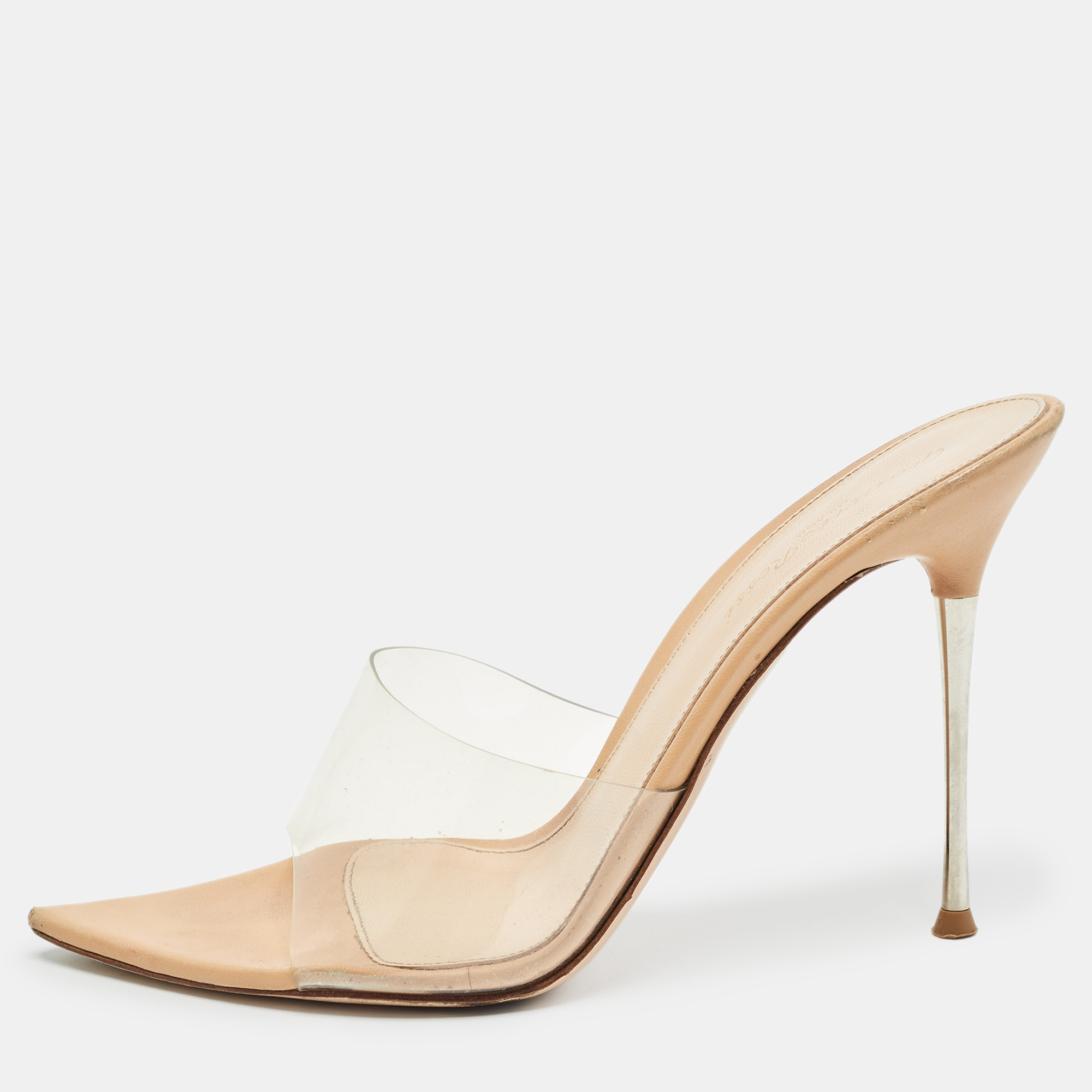 

Gianvito Rossi Transparent PVC Elle Slide Sandals Size