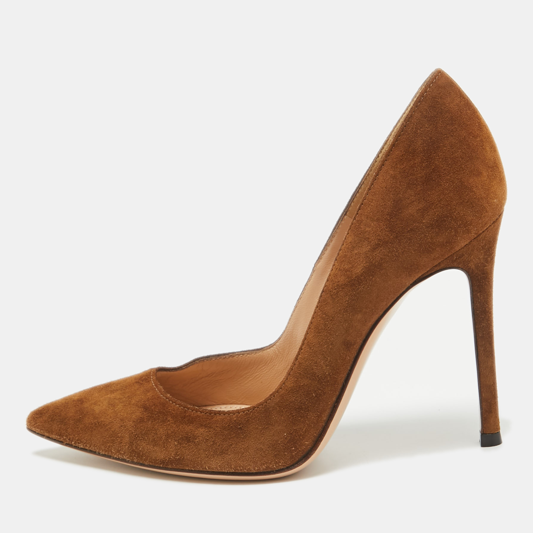 

Gianvito Rossi Brown Suede Gianvito 105 Pumps Size